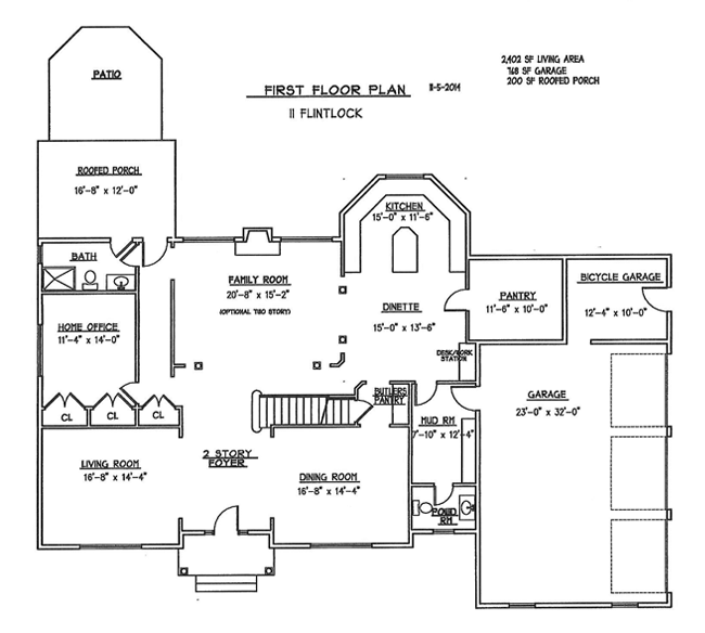 First Floor Plan of 11 Flintlock Road, Montvale, NJ