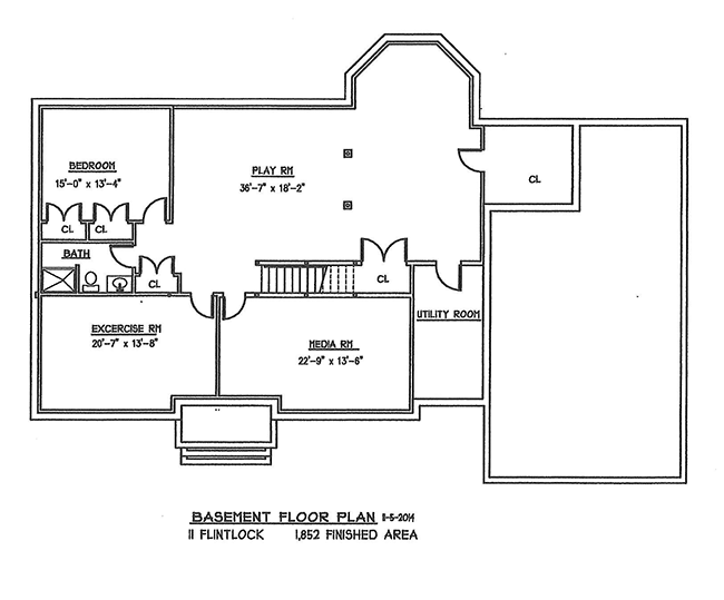 Second Floor Plan of 11 Flintlock Road, Montvale, NJ